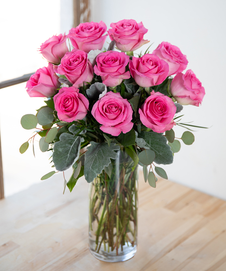 Medium Pink Roses - Choose Quantity